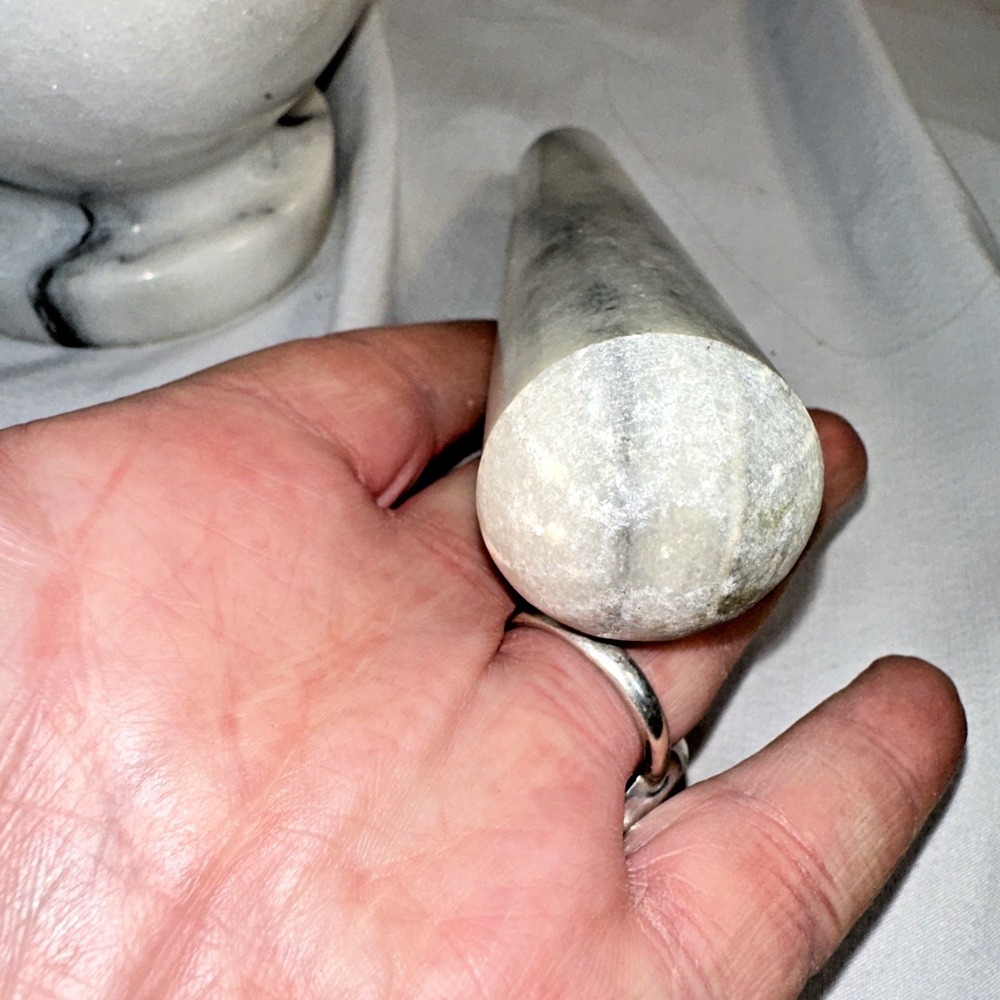 Vintage Cooks Club Marble Mortar & Pestle Set 4 inches Excellent Condition - Picture 4 of 9